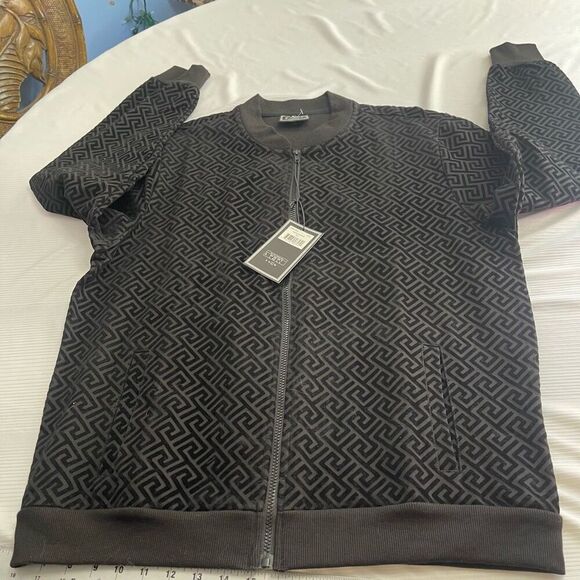 NWT Casa Moda Black Knit Bomber Jacket Size Large New - Picture 5 of 8
